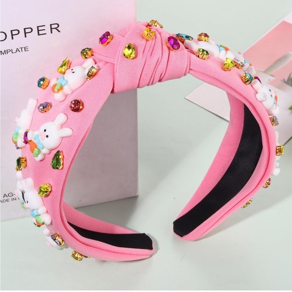 Pink Easter Bunny Headband - Picture 1 of 5